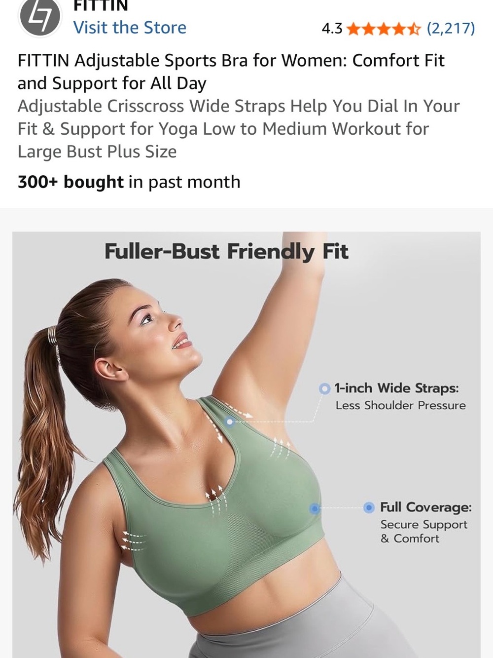 Fittin ActiveGlow Sports Bra Black XL NWOT